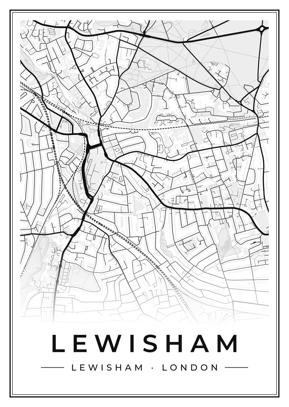 Lewisham Street Map Poster