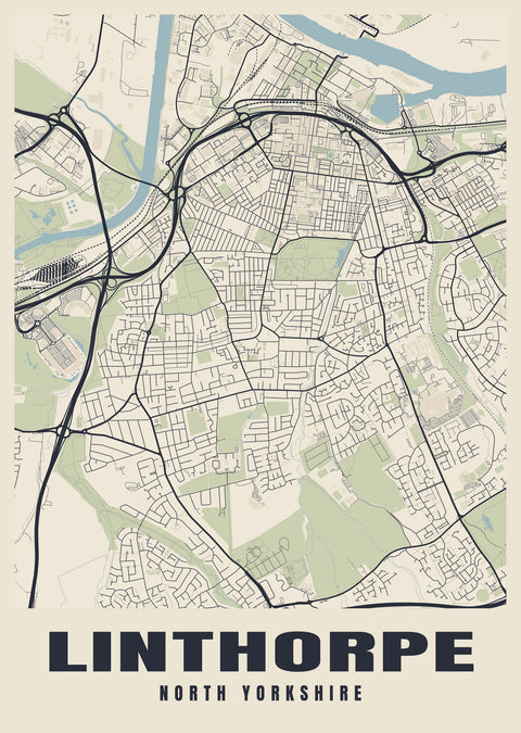 Linthorpe Street Map Poster