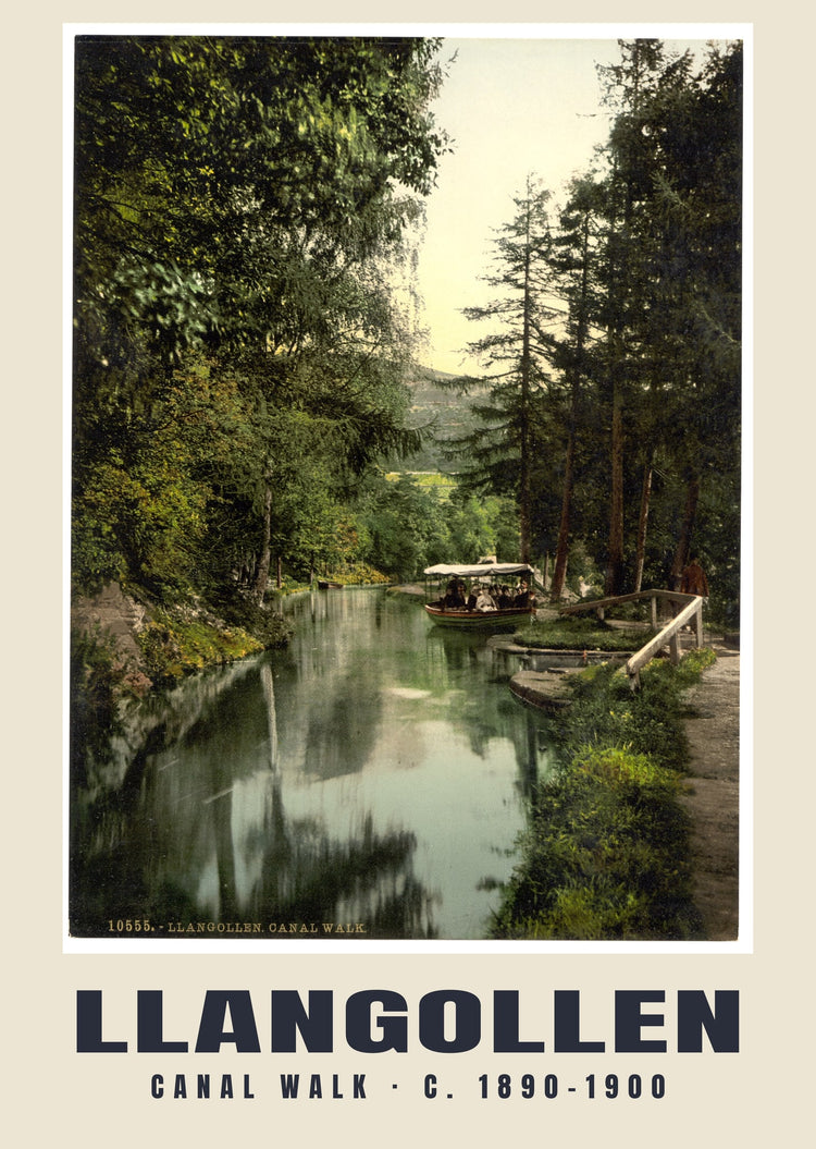 Canal walk, Llangollen, c. 1890–1900 Heritage Print