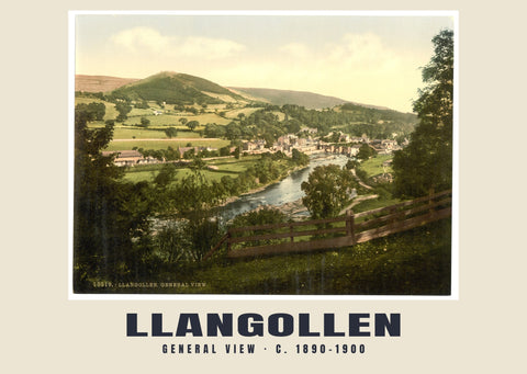 Algemeen gezicht, Llangollen, ca. 1890–1900 Heritage Print