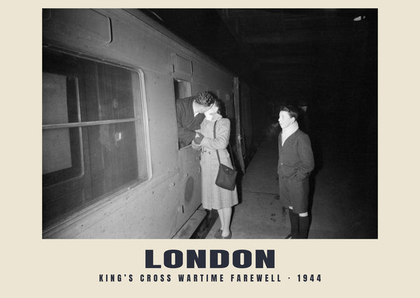 Pożegnanie na stacji King’s Cross w czasie wojny, Londyn, 1944, odbitka kolekcjonerska