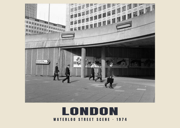 Waterloo street scene, London, 1974 Heritage Print