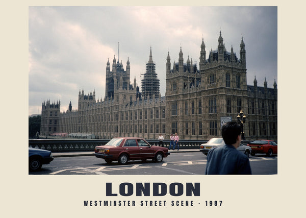 Westminster street scene, London, 1987 Heritage Print