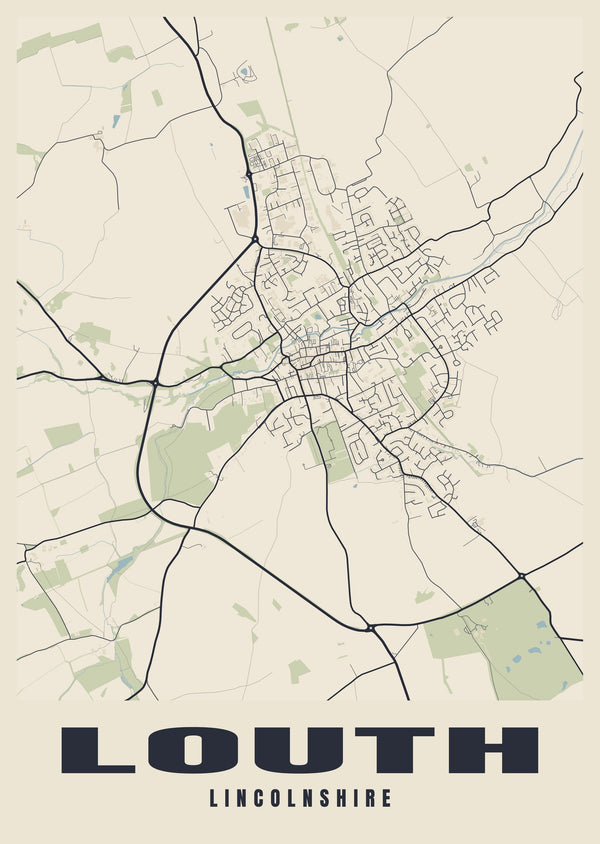 Louth Street Map Poster