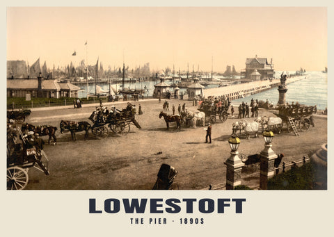 Molo, Lowestoft, ok. 1890–1900, druk historyczny