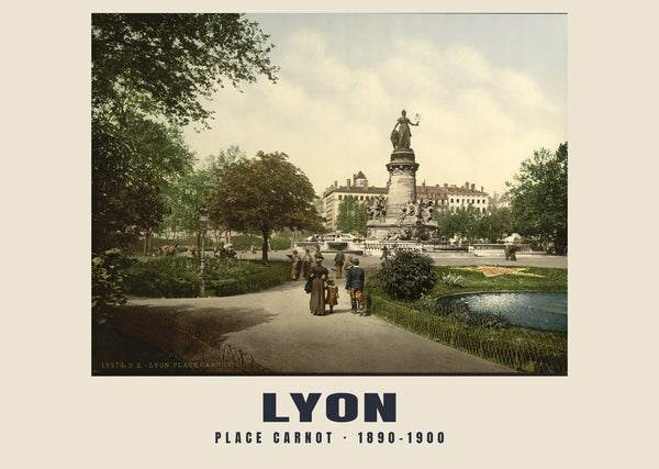 Place Carnot, Lyon — 1890–1900 · Historische fotochroomprint