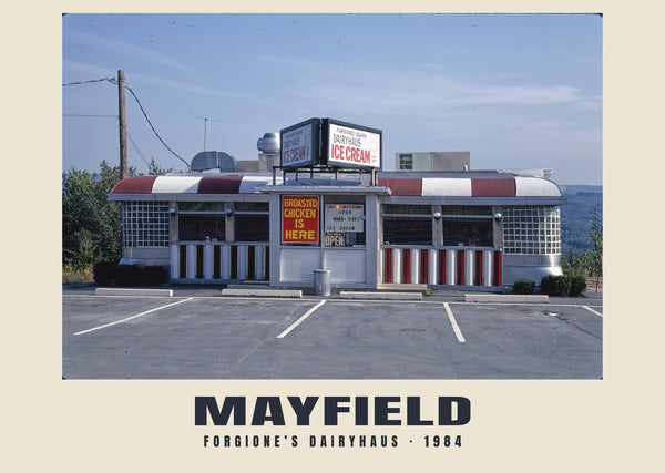 Forgione’s Dairyhaus, Mayfield, Pennsylvania — 1984 · Stampa fotografica storica
