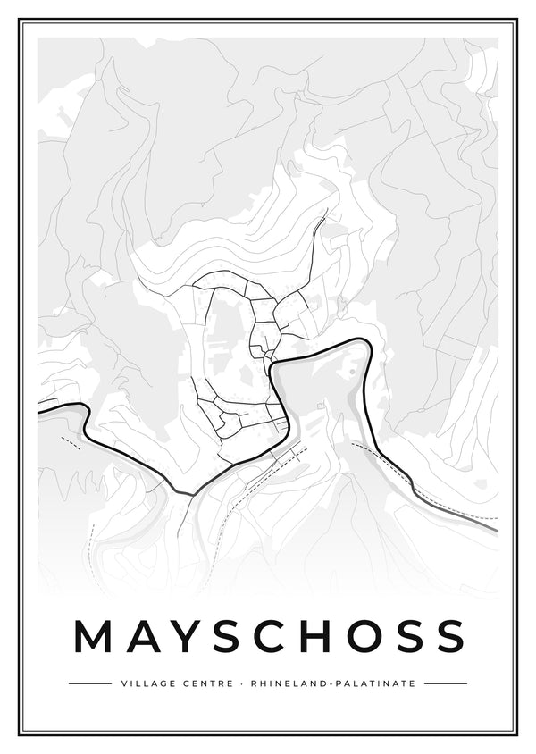 Mayschoß Village Centre Street Map Poster
