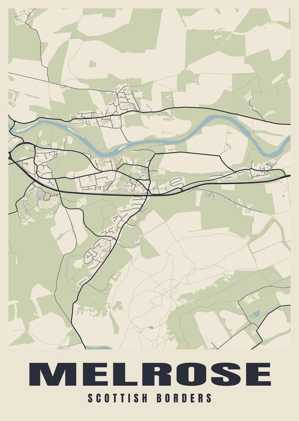 Melrose Street Map Poster