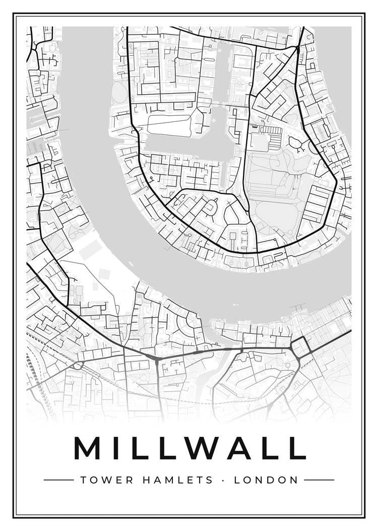 Millwall Street Map Poster