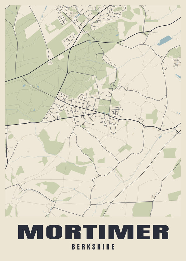 Mortimer Street Map Poster