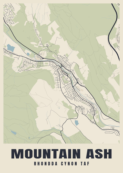Mountain Ash Street Map Poster