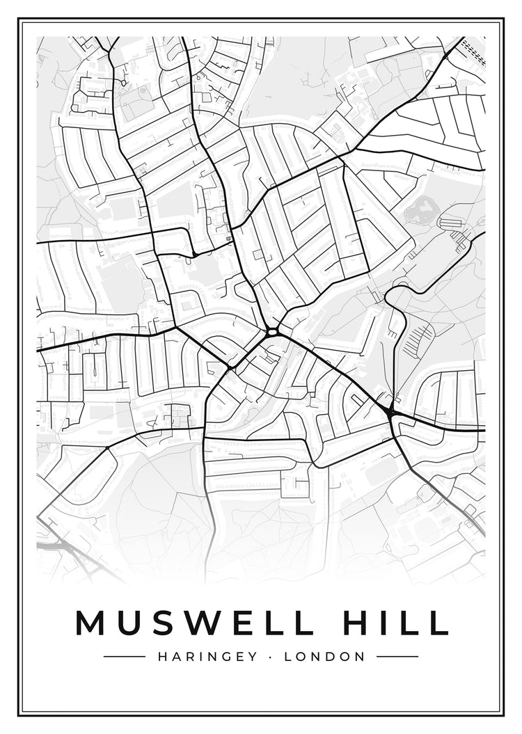 Muswell Hill Street Map Poster