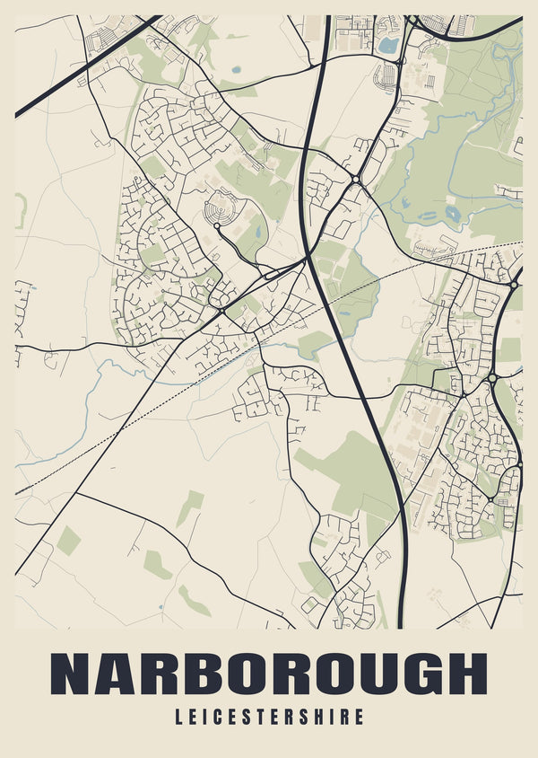 Narborough Street Map Poster