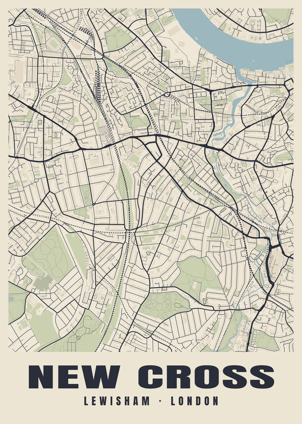 New Cross Heritage Street Map Poster