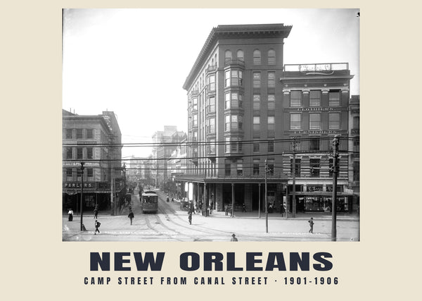 Camp Street, Canal Street, New Orleans, Louisiana — 1901–1906 · Tirage photographique historique