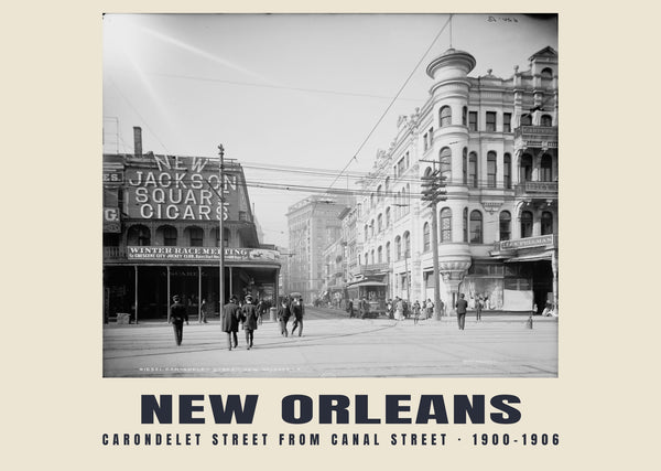 Carondelet Street, Canal Street, New Orleans, Louisiana — 1900–1906 · Tirage photographique historique