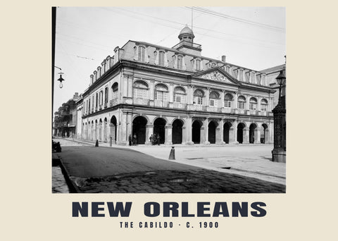 Het Cabildo, New Orleans — c. 1900 · Historische fotoprint