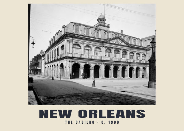El Cabildo, New Orleans — c. 1900 · Lámina fotográfica histórica