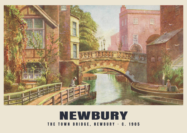 The Town Bridge, Newbury, c. 1905 Heritage Print