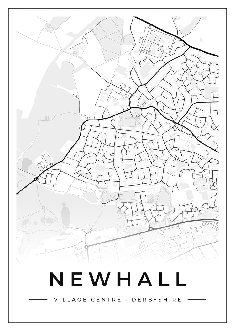 Newhall Village Centre Street Map Poster