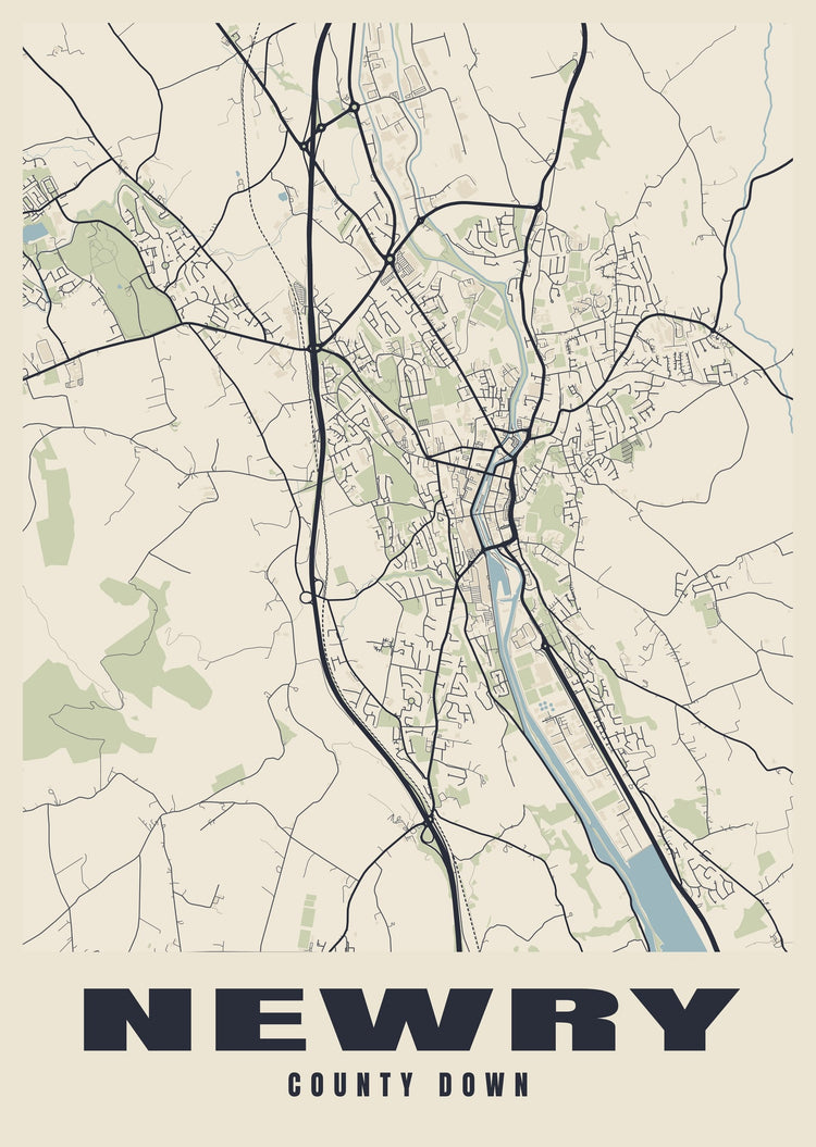 Newry Street Map Poster