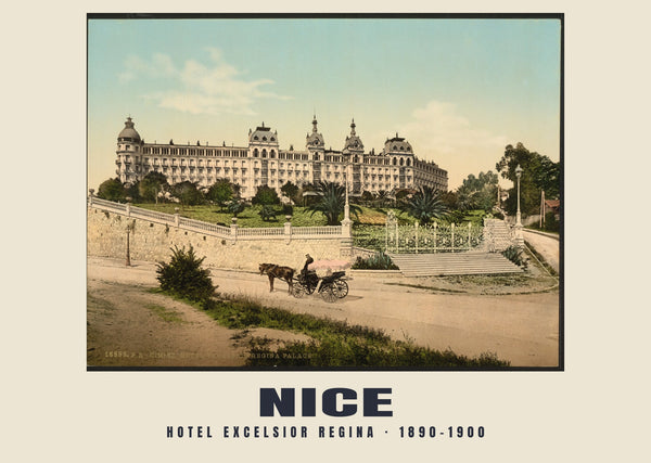 Hotel Excelsior Regina, Nice — 1890–1900 · Historische fotochroomprint