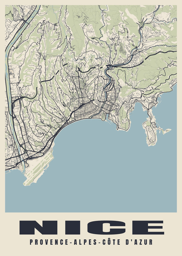 Nice Street Map Poster