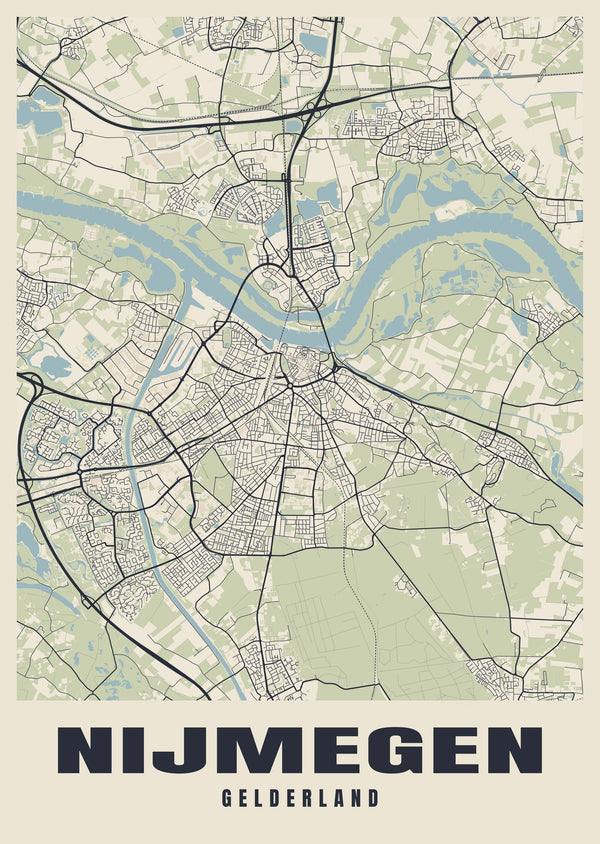 Nijmegen Street Map Poster