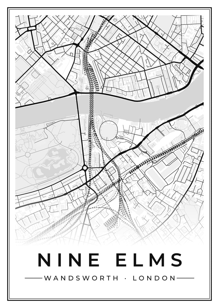 Nine Elms Street Map Poster