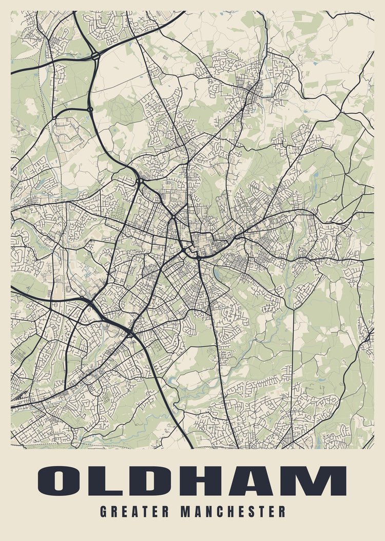 Oldham Street Map Poster
