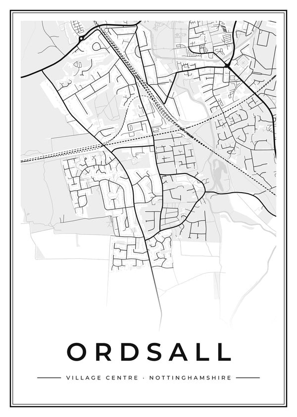 Ordsall Village Centre Street Map Poster