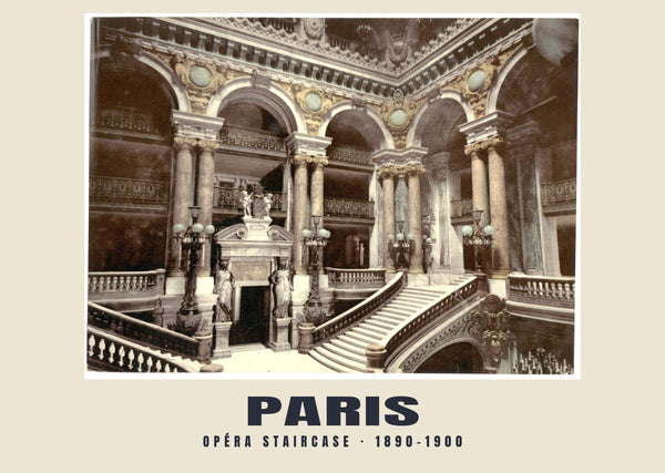 Trap van de Opéra, Parijs — 1890–1900 · Historische fotochroomprint