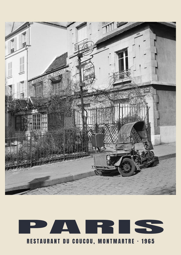 Restaurant du Coucou, Montmartre, Paris — 1965 · Historische fotoprint