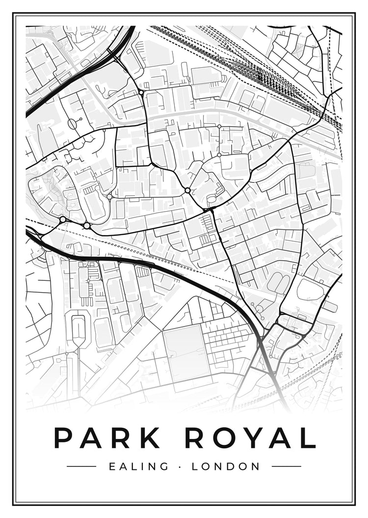 Park Royal Street Map Poster