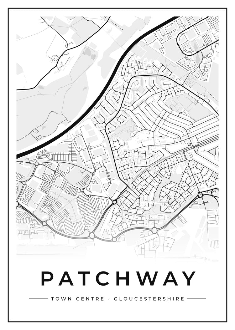 Patchway Town Centre Street Map Poster