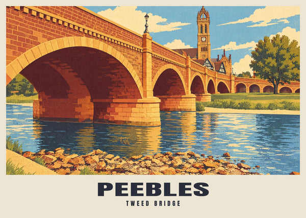 Tweed Bridge, Peebles Poster