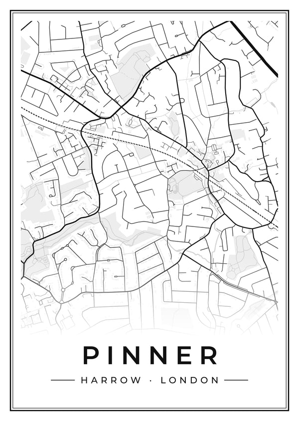 Pinner Street Map Poster