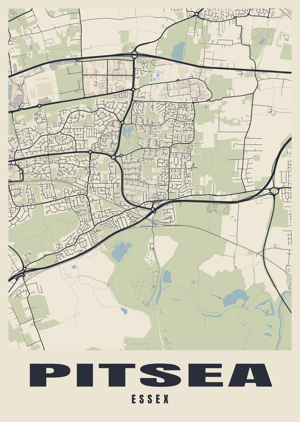 Pitsea Street Map Poster