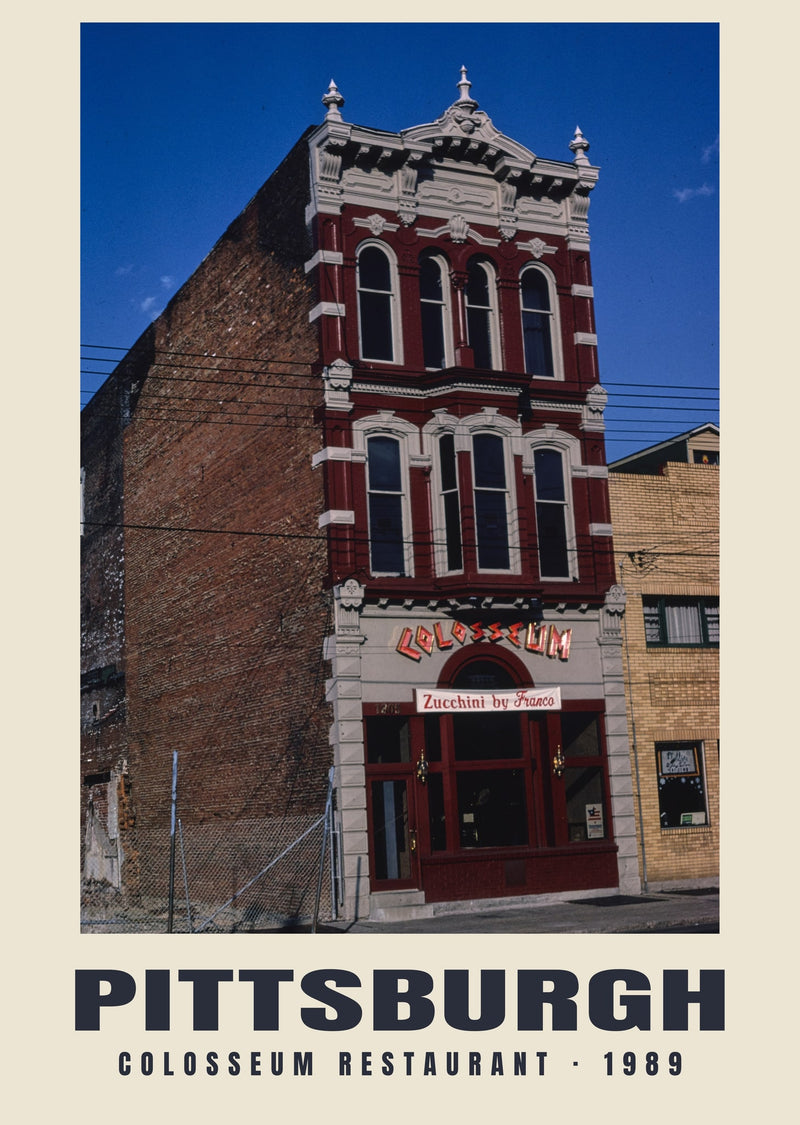 Colosseum Restaurant, Pittsburgh — 1989 · Historischer Fotodruck