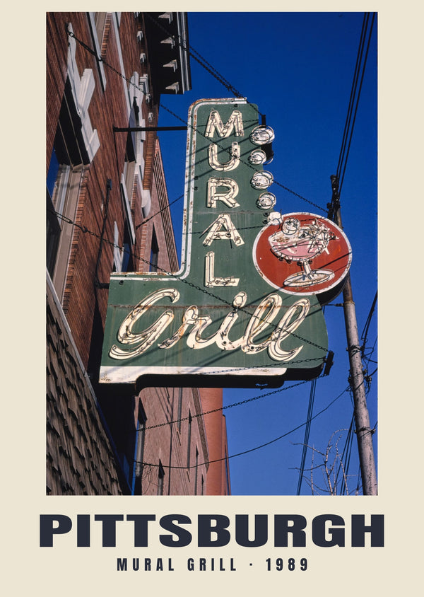 Mural Grill, Pittsburgh — 1989 · Wydruk historycznej fotografii