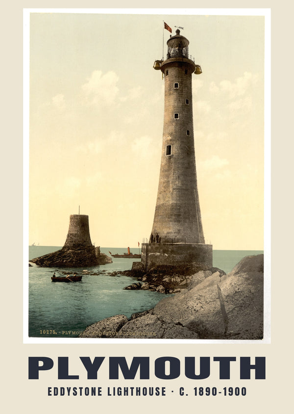 Eddystone Lighthouse, Plymouth, c. 1890–1900 Heritage Print