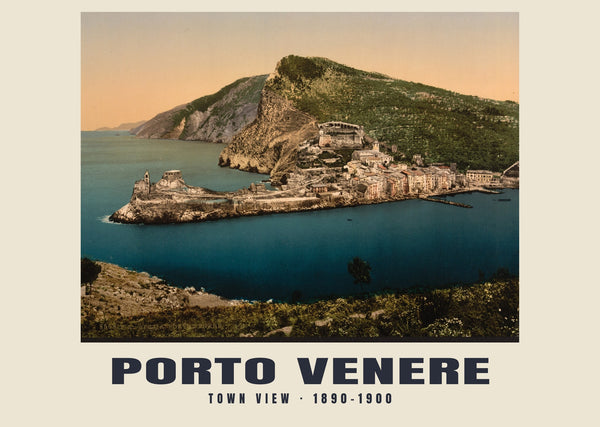 Widok miasta, Porto Venere — 1890–1900 · Wydruk dawnego fotochromu