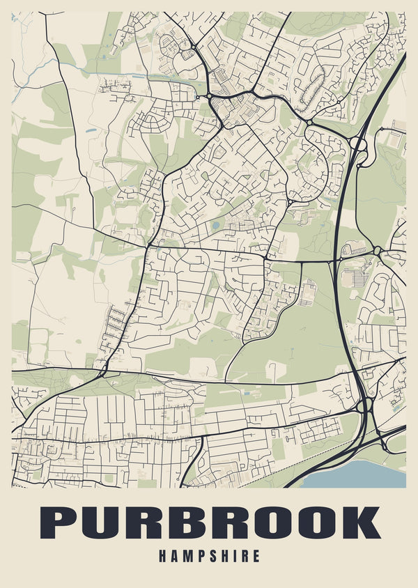 Purbrook Street Map Poster