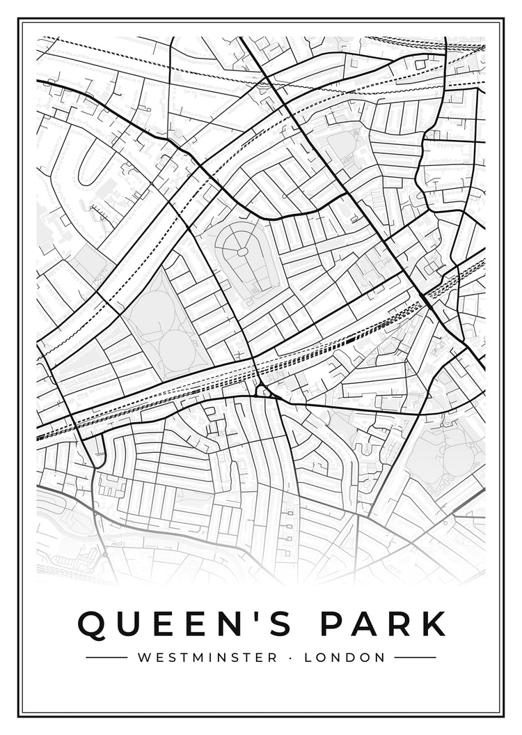 Queen's Park Street Map Poster