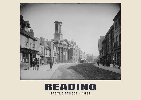 Castle Street, Reading, 1890 Heritage Print