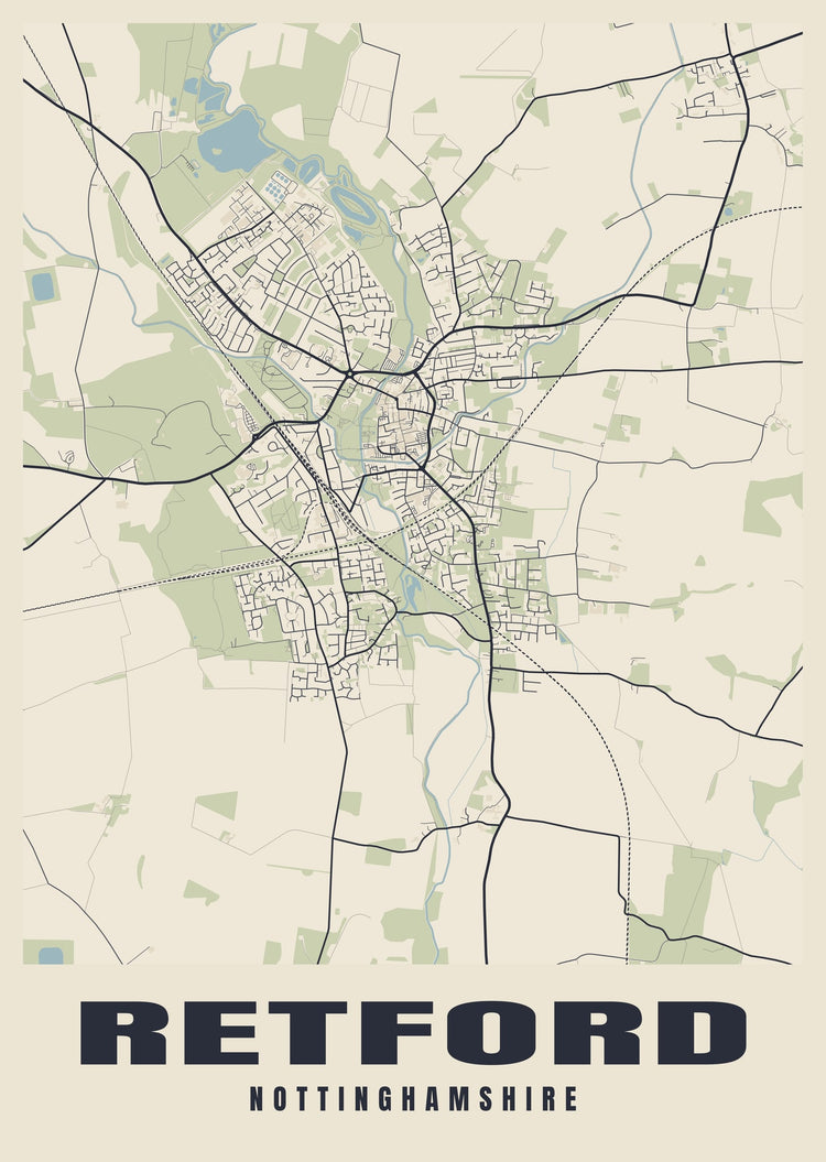 Retford Street Map Poster