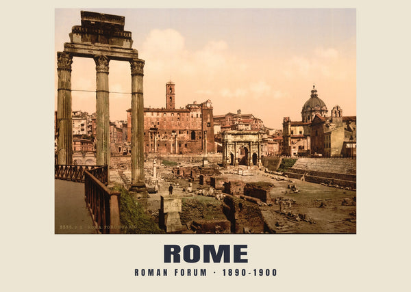 Foro Romano, Roma — 1890–1900 · Stampa di fotocromo d’epoca