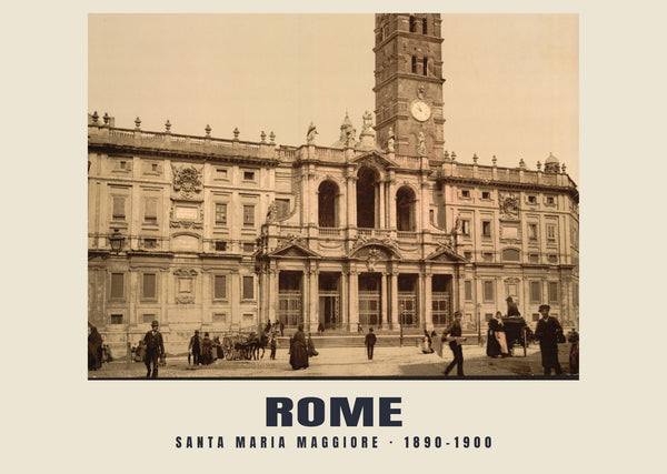 Santa Maria Maggiore, Rome — 1890–1900 · Tirage photochrome ancien