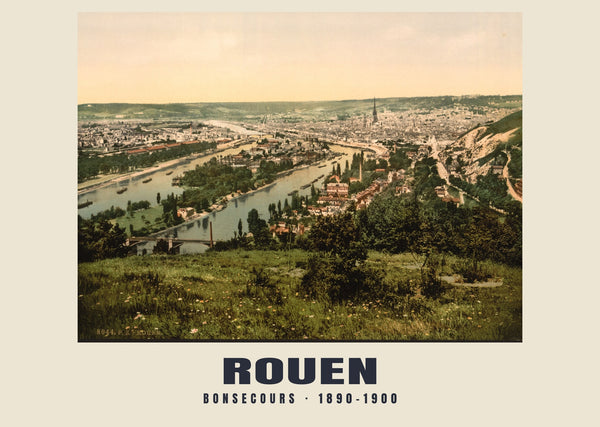 Bonsecours, Rouen — 1890–1900 · Tirage photochrome ancien